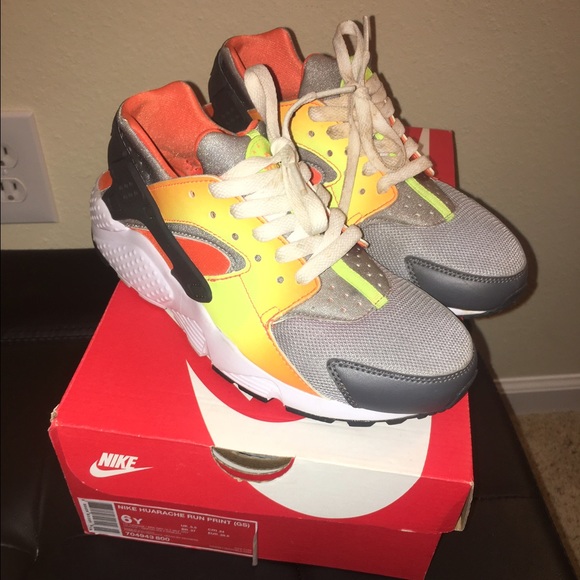 Kids Huarache's (orange, yellow, gray, white)