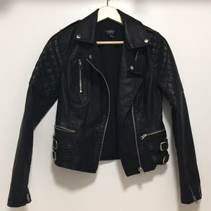 🔒 RESERVED 🔒 Topshop Faux Leather Biker Jacket