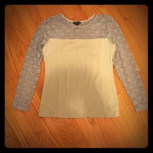 Mint shirt with lace sleeves