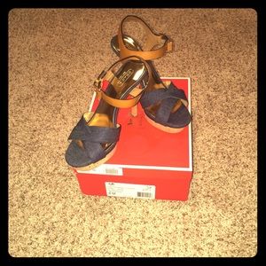 🆕Coach Dani Denim Vegan Leather Heels