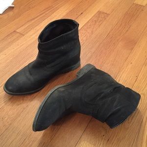 Leather black booties from Aldo