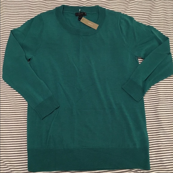 {J. Crew NWT} Green Tippi Merino Wool Sweater
