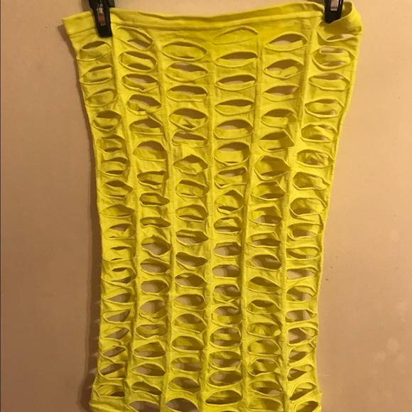 Neon yellow tub top OS