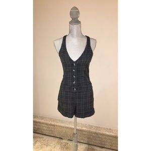 Menswear Button Up Romper