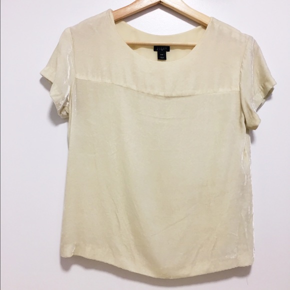 J.Crew Ivory Velvet Shirt
