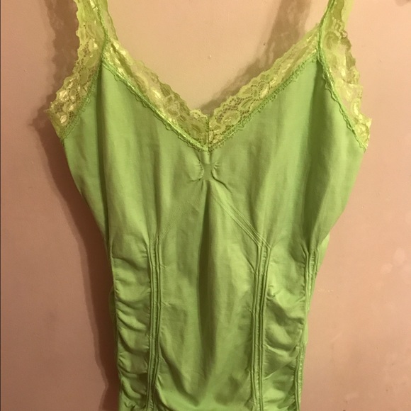Neon green, OS tank top