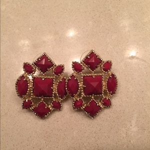 Maroon and Gold Kendra Scott Earrings