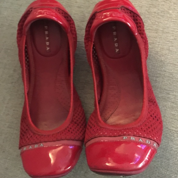 Red Prada flats