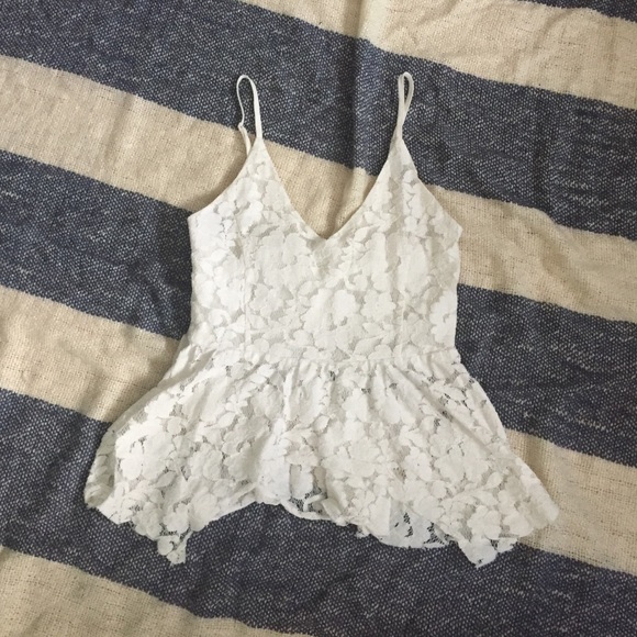 White floral tank top