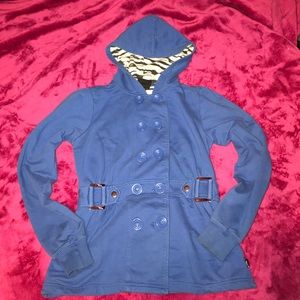 Cute button up jacket with hood