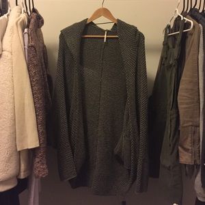 Free people hooded knit cardigan