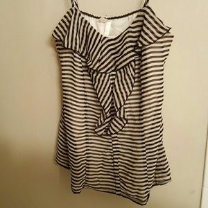 Black and white striped tank top