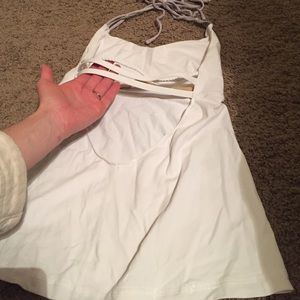 White lululemon halter top