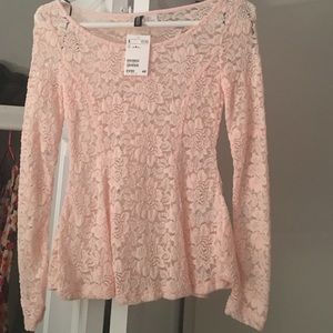 Pink see through top