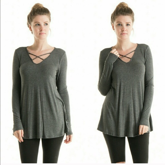 Long sleeve grey top