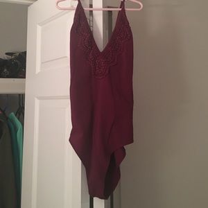 Kendall & Kylie Burgundy bodysuit