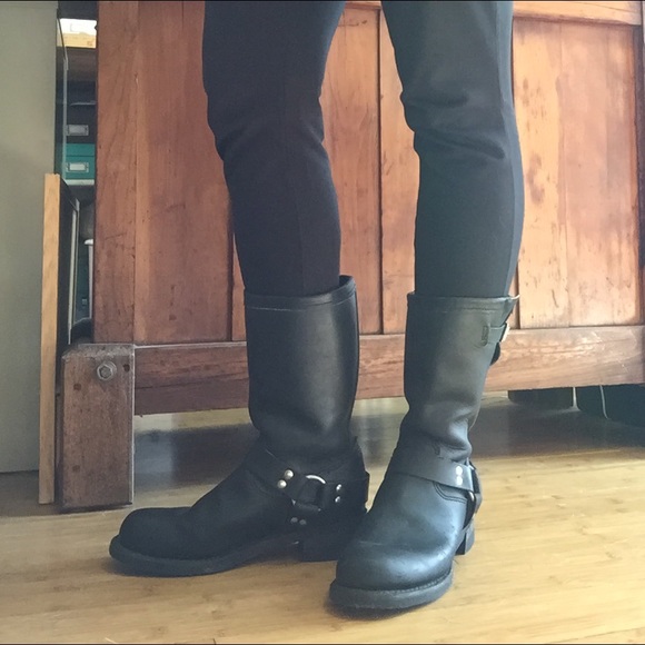 Vulcan biker-style boots Sz 8