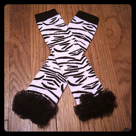 Boutique Zebra Leg Warmers