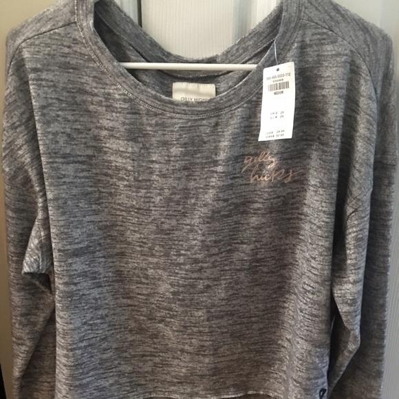 Grey Cropped Sweatshirt