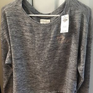 Grey Cropped Sweatshirt