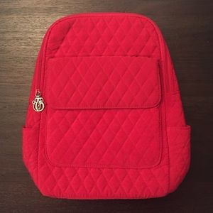Red Quilted Vera Bradley Backpack