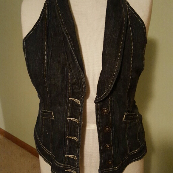 Blue jeans halter top