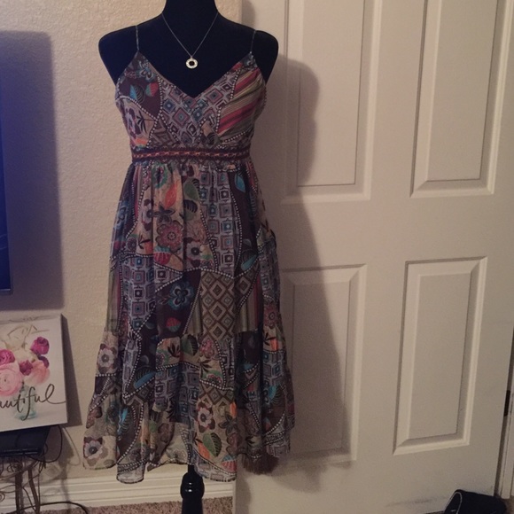 Multi color spaghetti strapped dress