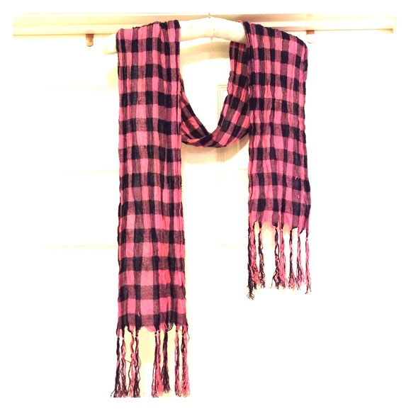 Accessories - 💖pink plaid scarf💝