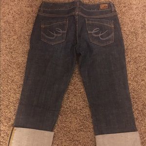 Express X2 denim cuffed capris size 2
