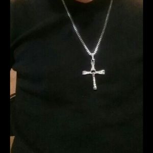 Men's Stainless Steel Rosary Cross Necklaces