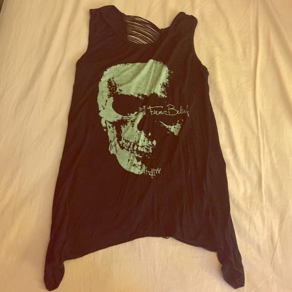 Black Tank top Skull print