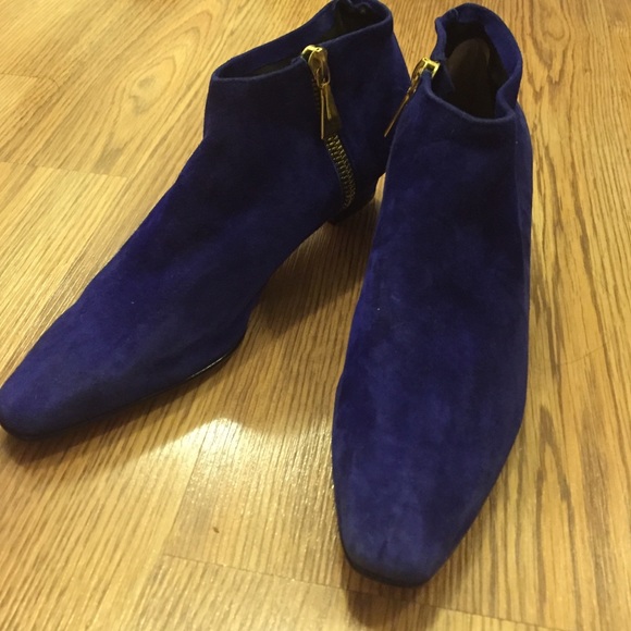 ANNE KLEIN Couture Royal Blue ankle boots