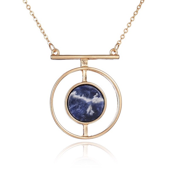 Eclipse Marble pendant necklace