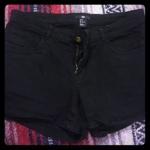 Size 8 black jean shorts