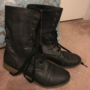 Target black combat boots
