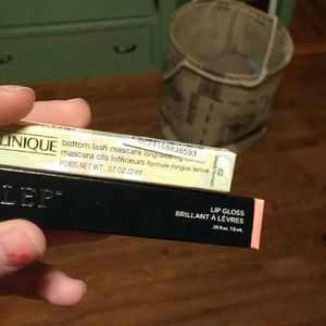 Lip gloss+bottom lash mascara