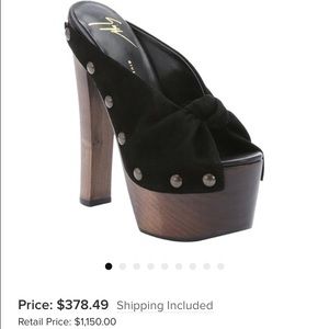 Giuseppe Zanotti stud suede open toe clog
