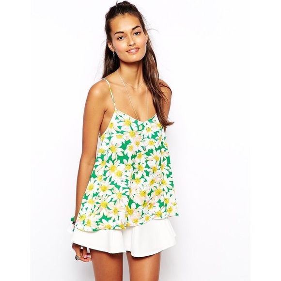 Glamorous swing cami top colourful Daisy