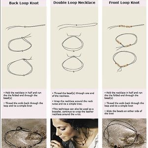 Pandora leather strap necklace