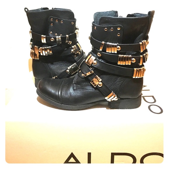 Aldo Cowher booties size 6.5, rocker chic!