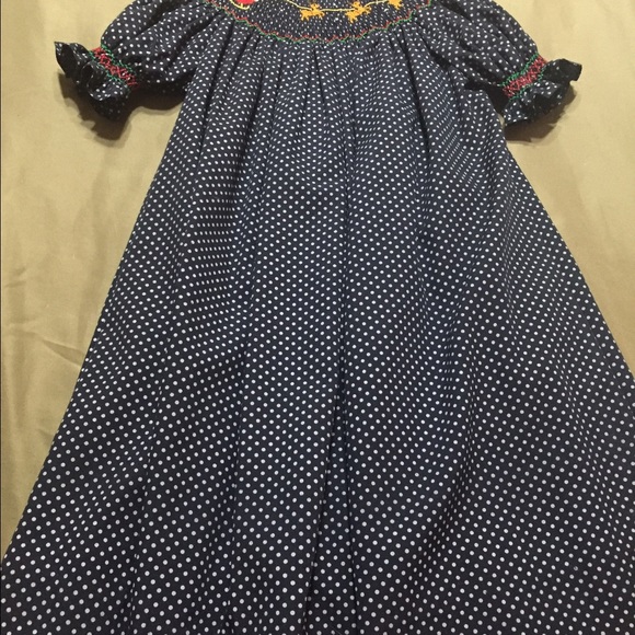 Christmas smocked dress