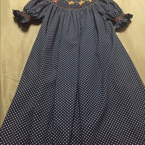 Christmas smocked dress