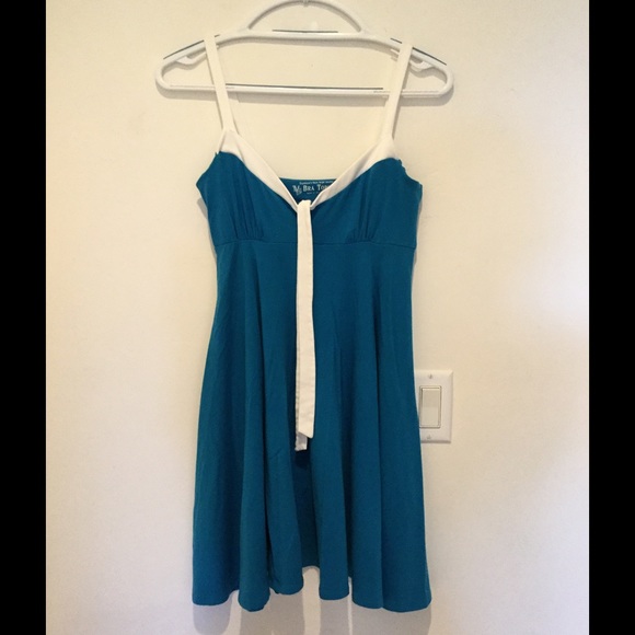 Victoria's Secret Dresses & Skirts - Victoria's Secret bra top dress, blue & white, S/P