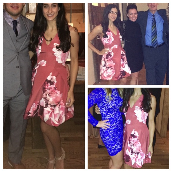 Keepsake | Cocktail Floral Dress//V-neck//A-line// - Picture 2 of 4