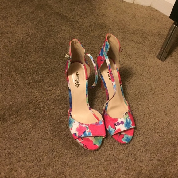 Floral Pattern Heels