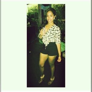 Flower pattern crop top