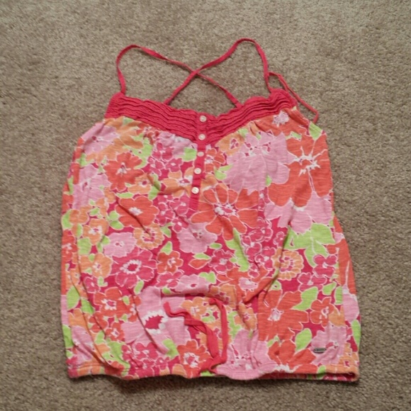Aeropostale Floral Summer Tank mercari
