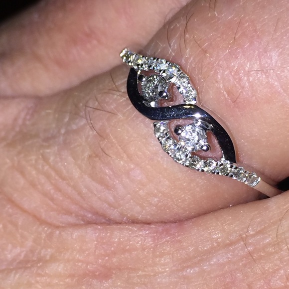 1/3ct African Diamonds Eternity  White Gold Ring - Picture 2 of 4