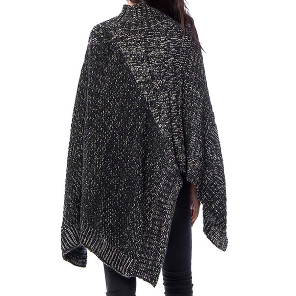 SWEATER CAPE Oversized Slouchy Pullover Layering - Picture 2 of 4