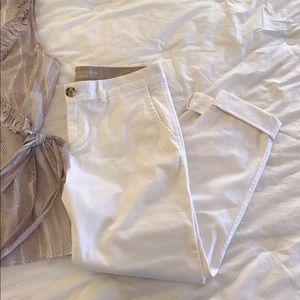 Banana Republic white chino ankle pants